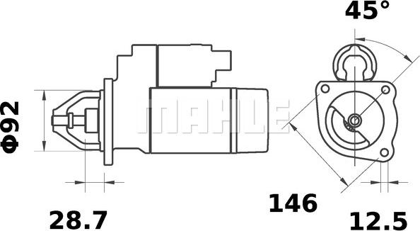 MAHLE MS 51 - Starteris autospares.lv