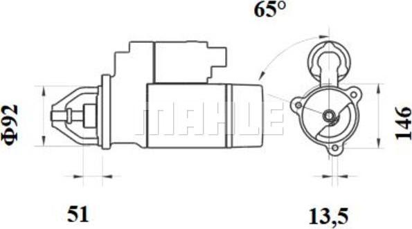 MAHLE MS 524 - Starter www.autospares.lv