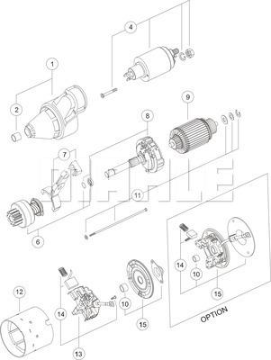 MAHLE MS 361 - Starteris autospares.lv