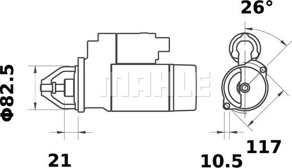 MAHLE MS 361 - Starteris www.autospares.lv