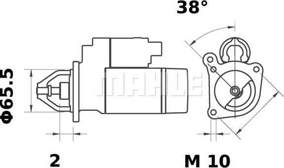 MAHLE MS 324 - Starteris autospares.lv