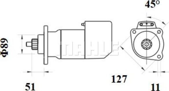 MAHLE MS 703 - Starter www.autospares.lv