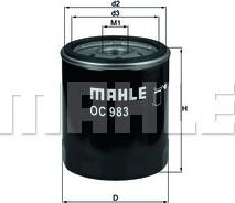 MAHLE OC 983 - Масляный фильтр www.autospares.lv