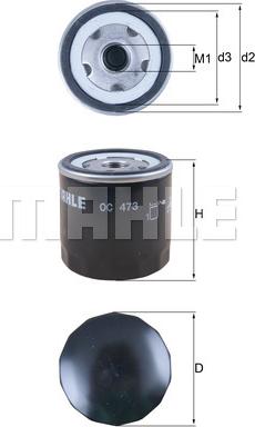 MAHLE OC 473 - Oil Filter www.autospares.lv