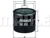 MAHLE OC 272 - Eļļas filtrs www.autospares.lv