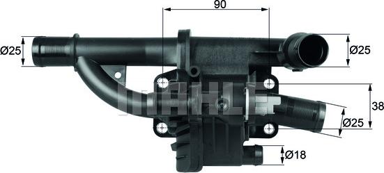 MAHLE TH 40 83 - Termostats, Dzesēšanas šķidrums autospares.lv