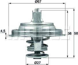 MAHLE TX 97 79D - Termostats, Dzesēšanas šķidrums autospares.lv