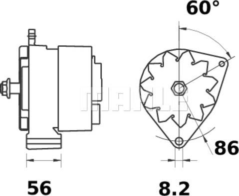 MAHLE 11201507 - Ģenerators autospares.lv