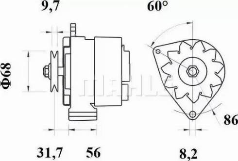 MAHLE MG 531 - Alternator www.autospares.lv