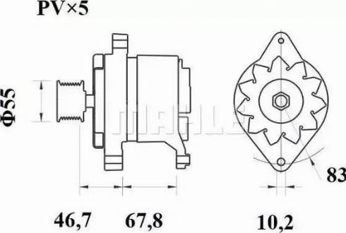 MAHLE MG 537 - Ģenerators autospares.lv