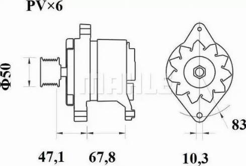 MAHLE MG 529 - Ģenerators autospares.lv