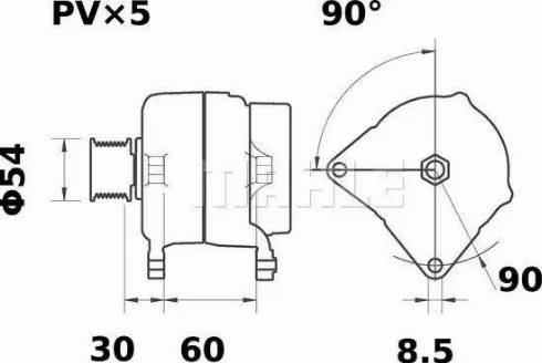 MAHLE MG 8 - Генератор www.autospares.lv