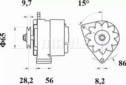 MAHLE MG 318 - Alternator www.autospares.lv