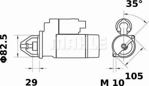 MAHLE MS 421 - Starteris autospares.lv