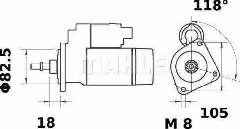 MAHLE MS 57 - Starteris autospares.lv