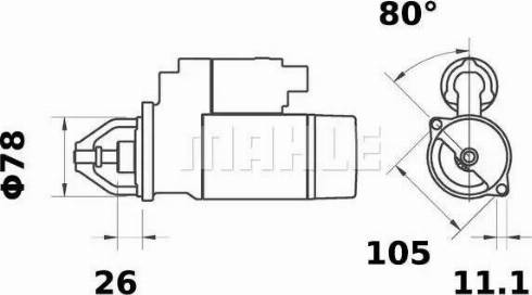 MAHLE MS 128 - Starteris autospares.lv