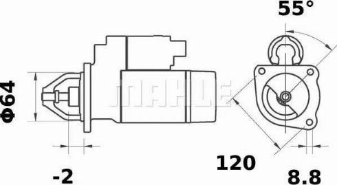 MAHLE MS 344 - Starteris autospares.lv