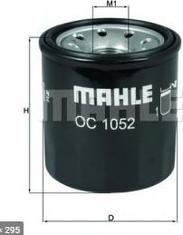 MAHLE OC 1052 - Eļļas filtrs autospares.lv