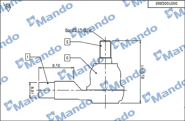 Mando DSA020509 - Stūres šķērsstiepņa uzgalis www.autospares.lv