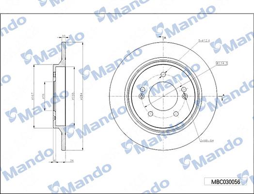 Mando MBC030056 - Bremžu diski www.autospares.lv