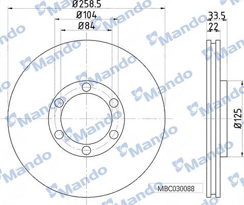 Mando MBC030088 - Bremžu diski www.autospares.lv