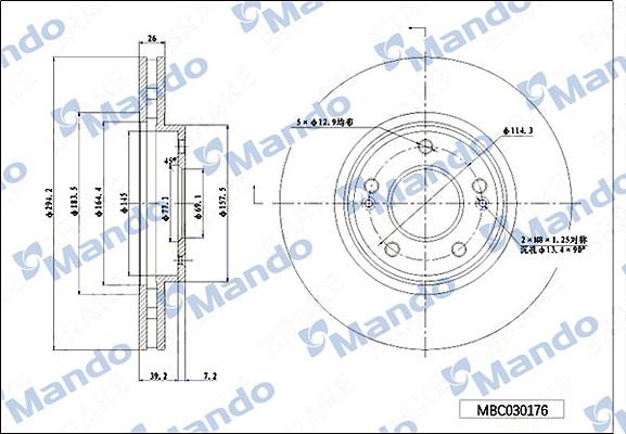 Mando MBC030176 - Bremžu diski www.autospares.lv