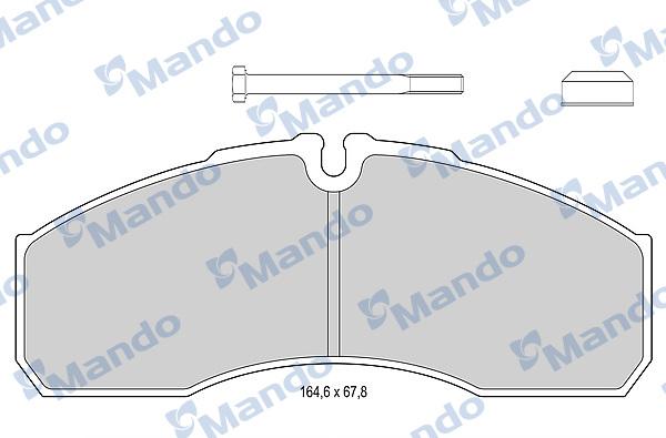 Mando MBF015993 - Bremžu uzliku kompl., Disku bremzes autospares.lv