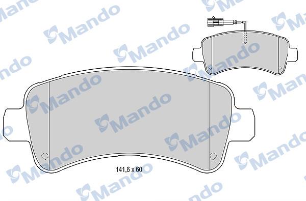 Mando MBF015954 - Bremžu uzliku kompl., Disku bremzes www.autospares.lv