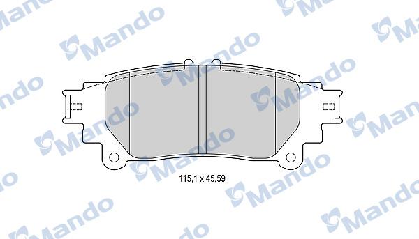 Mando MBF015981 - Bremžu uzliku kompl., Disku bremzes autospares.lv