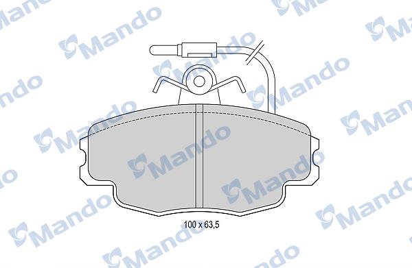 Mando MBF015936 - Тормозные колодки, дисковые, комплект www.autospares.lv