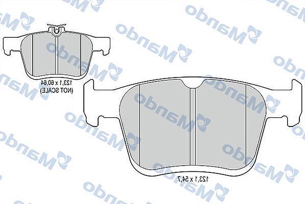 Mando MBF015920 - Bremžu uzliku kompl., Disku bremzes www.autospares.lv