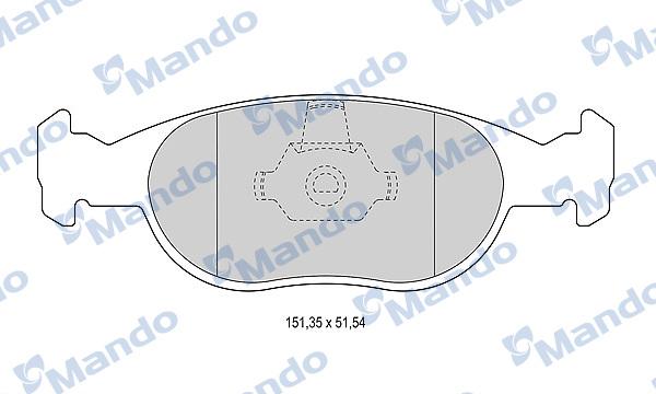 Mando MBF015499 - Bremžu uzliku kompl., Disku bremzes www.autospares.lv