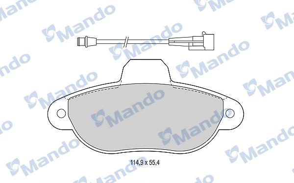 Mando MBF015497 - Brake Pad Set, disc brake www.autospares.lv