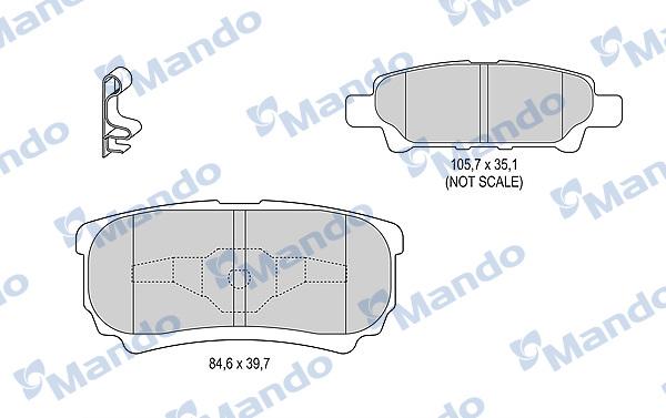 Mando MBF015449 - Brake Pad Set, disc brake www.autospares.lv