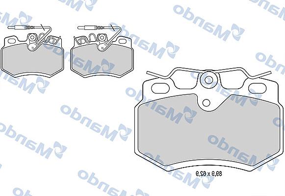 Mando MBF015454 - Тормозные колодки, дисковые, комплект www.autospares.lv