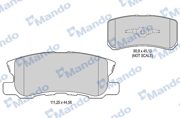 Mando MBF015717 - Brake Pad Set, disc brake www.autospares.lv