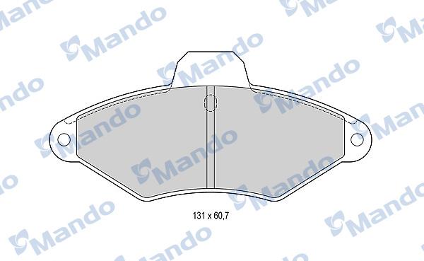 Mando MBF015457 - Bremžu uzliku kompl., Disku bremzes www.autospares.lv