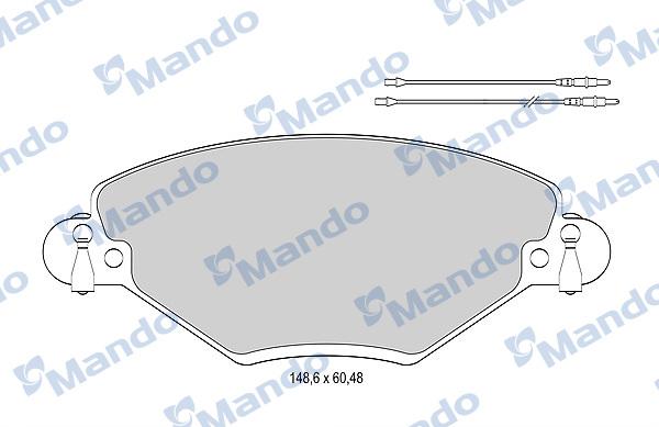 Mando MBF015461 - Bremžu uzliku kompl., Disku bremzes www.autospares.lv