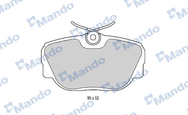 Mando MBF015403 - Тормозные колодки, дисковые, комплект www.autospares.lv