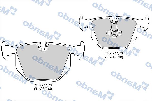 Mando MBF015407 - Brake Pad Set, disc brake www.autospares.lv