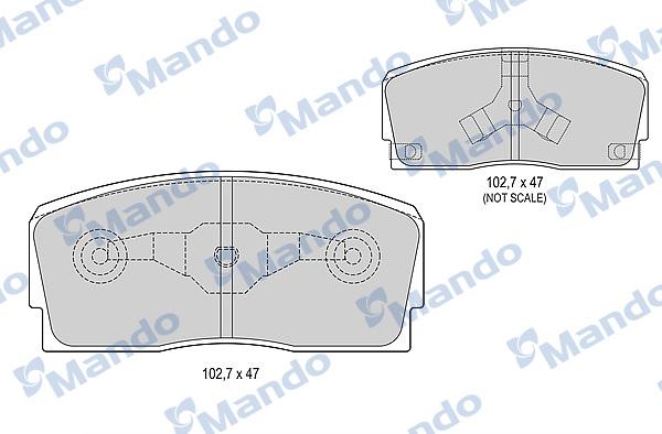 Mando MBF015486 - Bremžu uzliku kompl., Disku bremzes www.autospares.lv