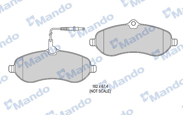 Mando MBF015481 - Bremžu uzliku kompl., Disku bremzes www.autospares.lv