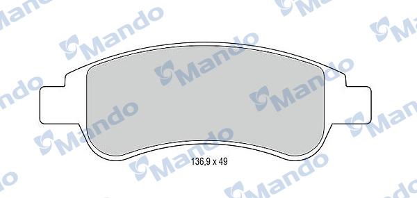 Mando MBF015475 - Тормозные колодки, дисковые, комплект www.autospares.lv