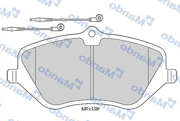 Mando MBF015476 - Bremžu uzliku kompl., Disku bremzes autospares.lv