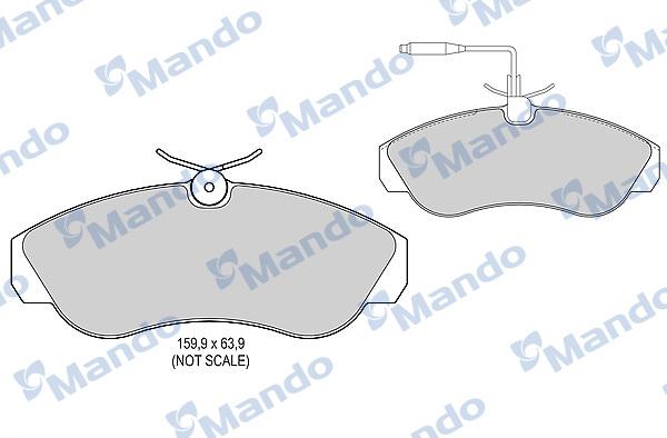 Mando MBF015471 - Bremžu uzliku kompl., Disku bremzes www.autospares.lv