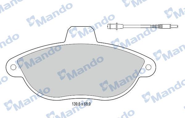 Mando MBF015472 - Brake Pad Set, disc brake www.autospares.lv