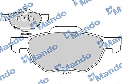 Mando MBF015541 - Bremžu uzliku kompl., Disku bremzes www.autospares.lv