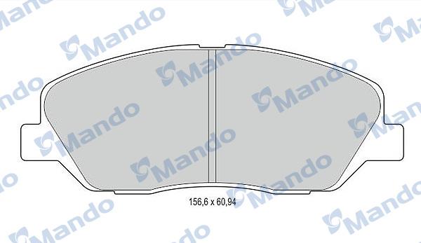 Mando MBF015551 - Bremžu uzliku kompl., Disku bremzes www.autospares.lv