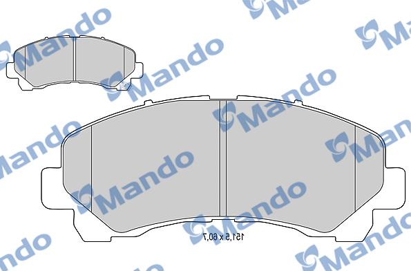 Mando MBF015558 - Bremžu uzliku kompl., Disku bremzes www.autospares.lv