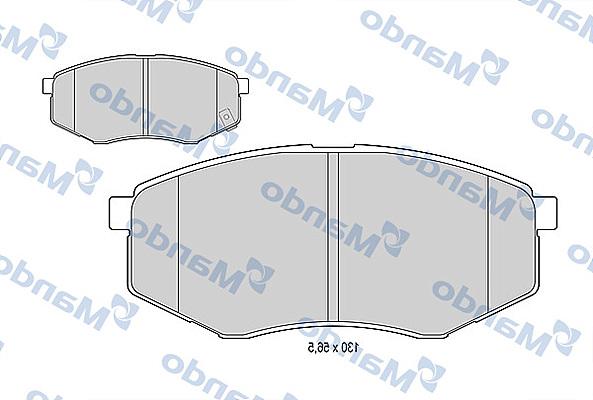 Mando MBF015553 - Тормозные колодки, дисковые, комплект www.autospares.lv